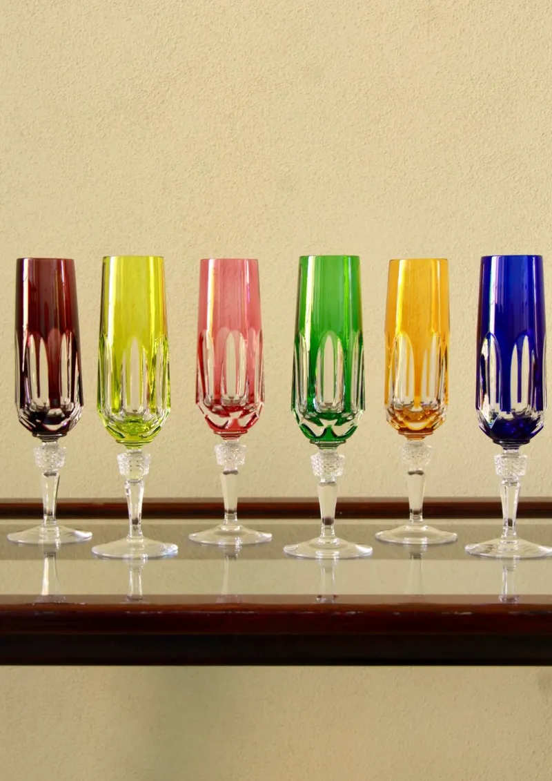 Pamono Vintage Antika Wine Crystal Glasses by Nachtmann, 1970s, Set of 6> Glassware