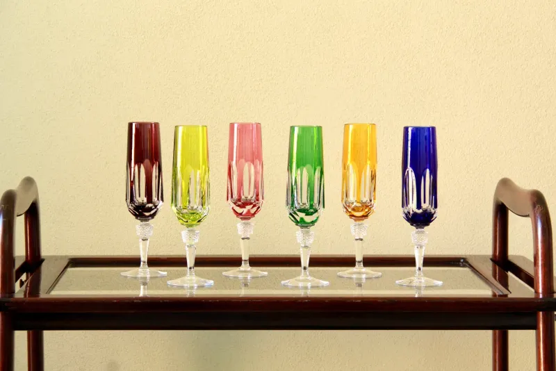 Pamono Vintage Antika Wine Crystal Glasses by Nachtmann, 1970s, Set of 6> Glassware