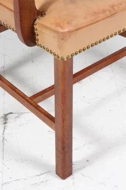 Pamono Vintage Armchair in Leather by Jacob Kjær, 1940s><noscript><img width=