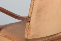 Pamono Vintage Armchair in Leather by Jacob Kjær, 1940s><noscript><img width=