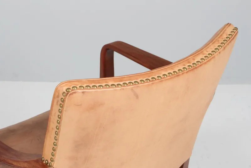 Pamono Vintage Armchair in Leather by Jacob Kjær, 1940s> Lounge Chairs & Armchairs