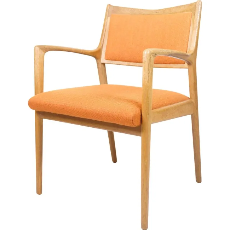 Hot Pamono Vintage Armchair in Oak and Orange Fabric by Karl Erik Ekselius for Joc Vetlanda, 1960s