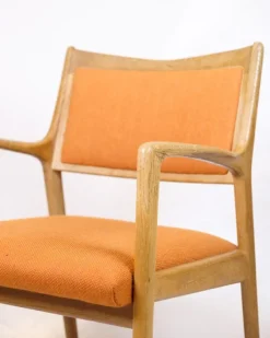 Hot Pamono Vintage Armchair in Oak and Orange Fabric by Karl Erik Ekselius for Joc Vetlanda, 1960s