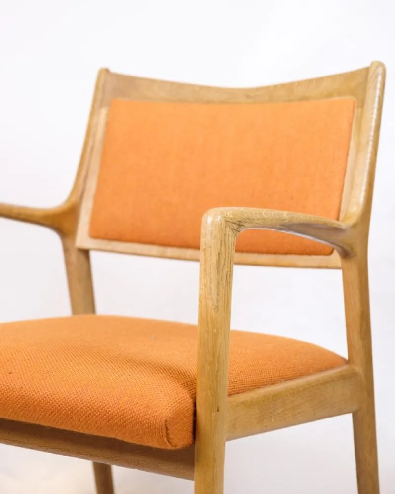Hot Pamono Vintage Armchair in Oak and Orange Fabric by Karl Erik Ekselius for Joc Vetlanda, 1960s