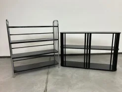 New Pamono Vintage Art Deco Black Shelf, 1920s