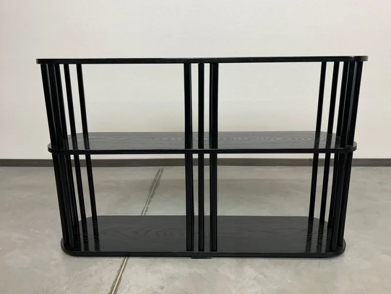 New Pamono Vintage Art Deco Black Shelf, 1920s