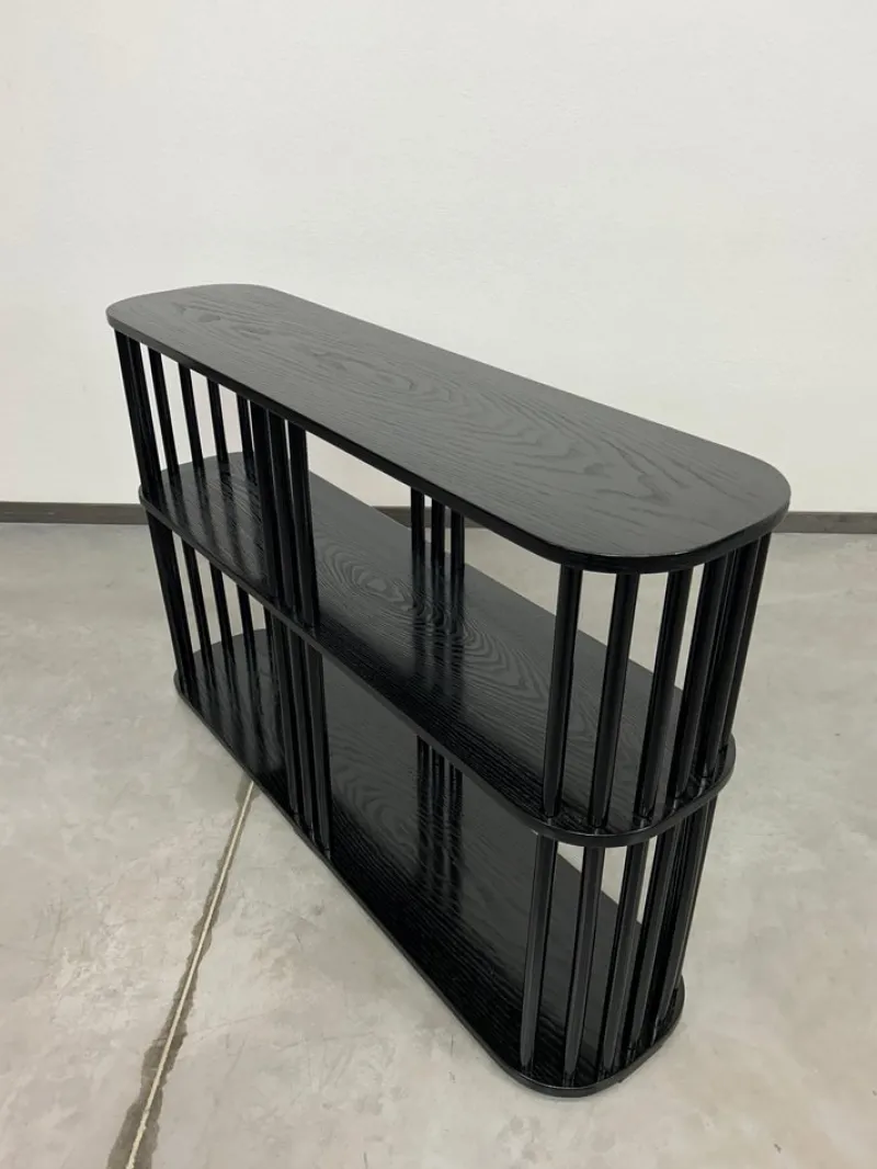 New Pamono Vintage Art Deco Black Shelf, 1920s