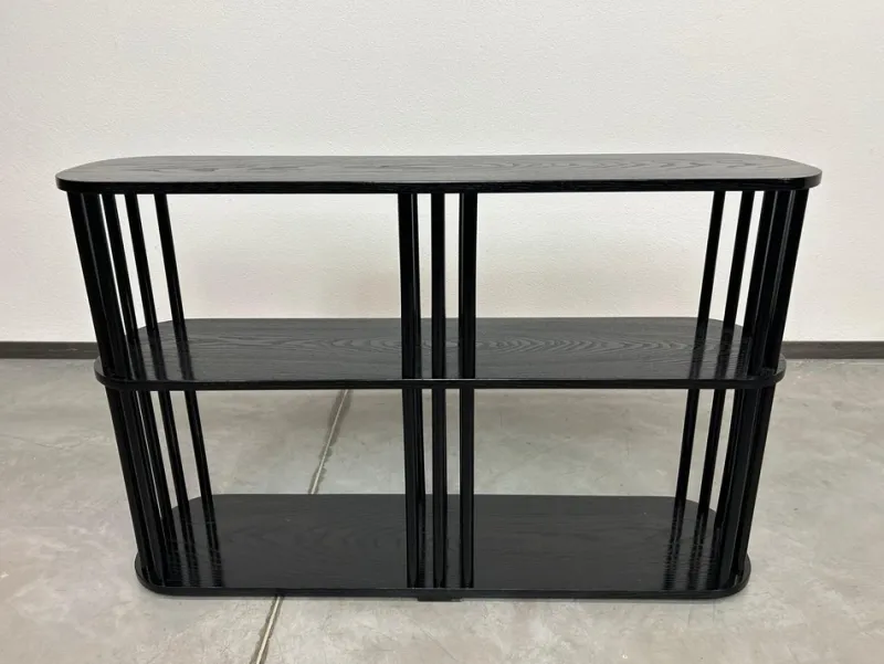New Pamono Vintage Art Deco Black Shelf, 1920s