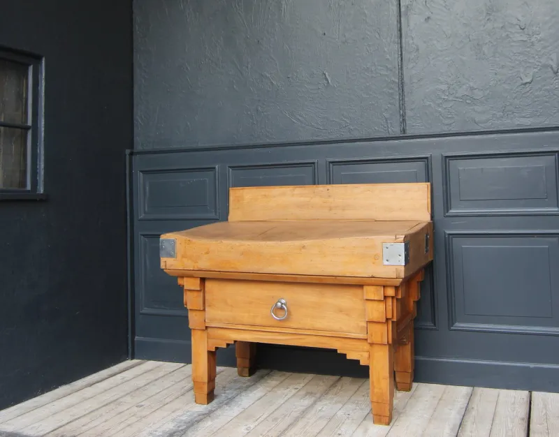 Pamono Vintage Art Deco Butcher Block Table, 1920s> Worktables & Workbenches