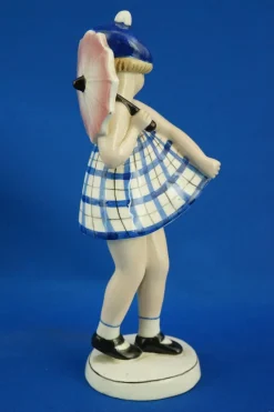 Pamono Vintage Art Deco Ceramic Sculpture by Claire Weiss for the Goldscheider Factory, 1920s><noscript><img width=