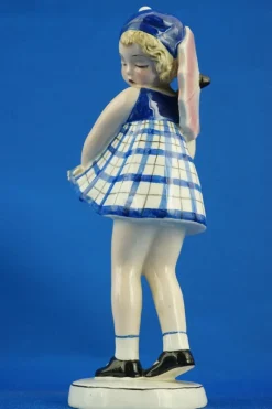 Pamono Vintage Art Deco Ceramic Sculpture by Claire Weiss for the Goldscheider Factory, 1920s><noscript><img width=