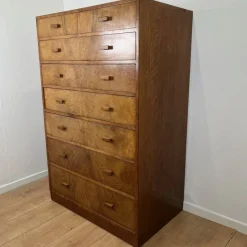 Pamono Vintage Art Deco Chest of Drawers in Flamed Walnut, 1930s> Dressers, Commodes & Chests