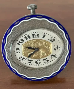 Pamono Vintage Art Deco Enamel Table Clock from Cyma, 1920s><noscript><img width=