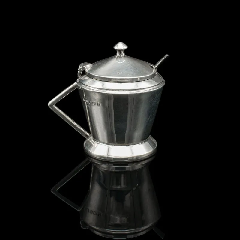 Pamono Vintage Art Deco English Condiment Set in Silver, 1930s, Set of 3> Salt & Pepper Shakers