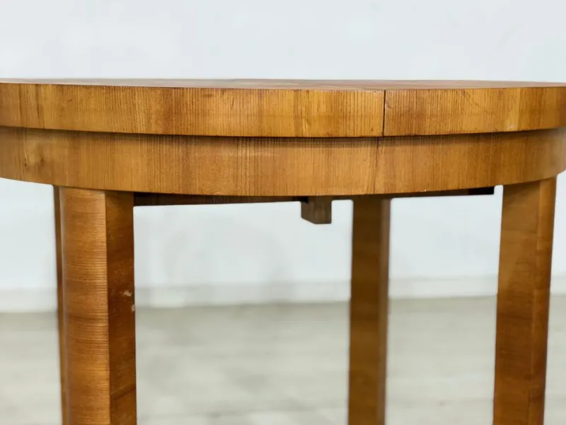Pamono Vintage Art Deco Extendable Wooden Dining Table, 1940> Dining Tables & Sets