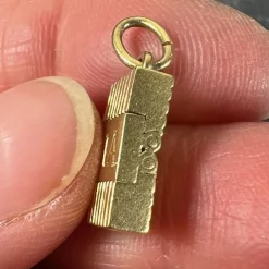 Pamono Vintage Art Deco Folding Fob Seal Initials Am 18k Yellow Gold Charm Pendant, 1920s><noscript><img width=
