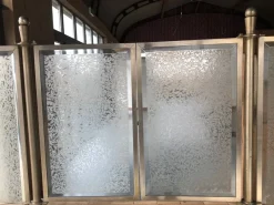 Hot Pamono Vintage Art Deco Glass Room Dividers, Set of 2