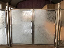 Hot Pamono Vintage Art Deco Glass Room Dividers, Set of 2