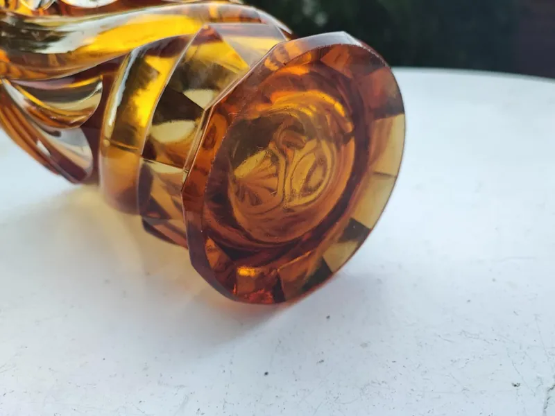 Best Pamono Vintage Art Deco Glass Vase, 1930s