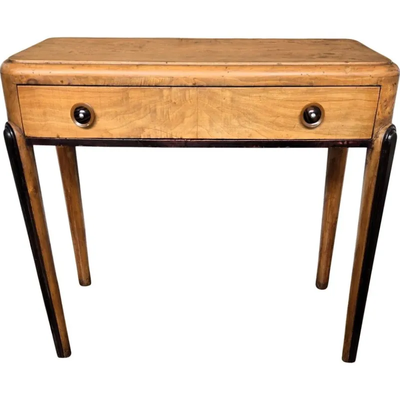 Pamono Vintage Art Deco Italian Walnut Root Desk, 1950s