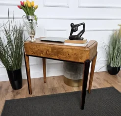 Pamono Vintage Art Deco Italian Walnut Root Desk, 1950s
