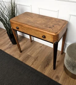 Pamono Vintage Art Deco Italian Walnut Root Desk, 1950s