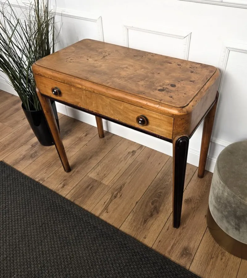Pamono Vintage Art Deco Italian Walnut Root Desk, 1950s