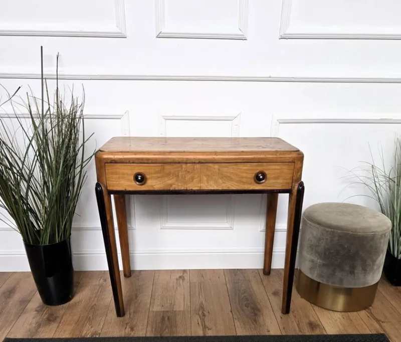 Pamono Vintage Art Deco Italian Walnut Root Desk, 1950s