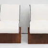 Pamono Vintage Art Deco Lounge Chairs with Pouf, 1940s, Set of 3> Lounge Chairs & Armchairs