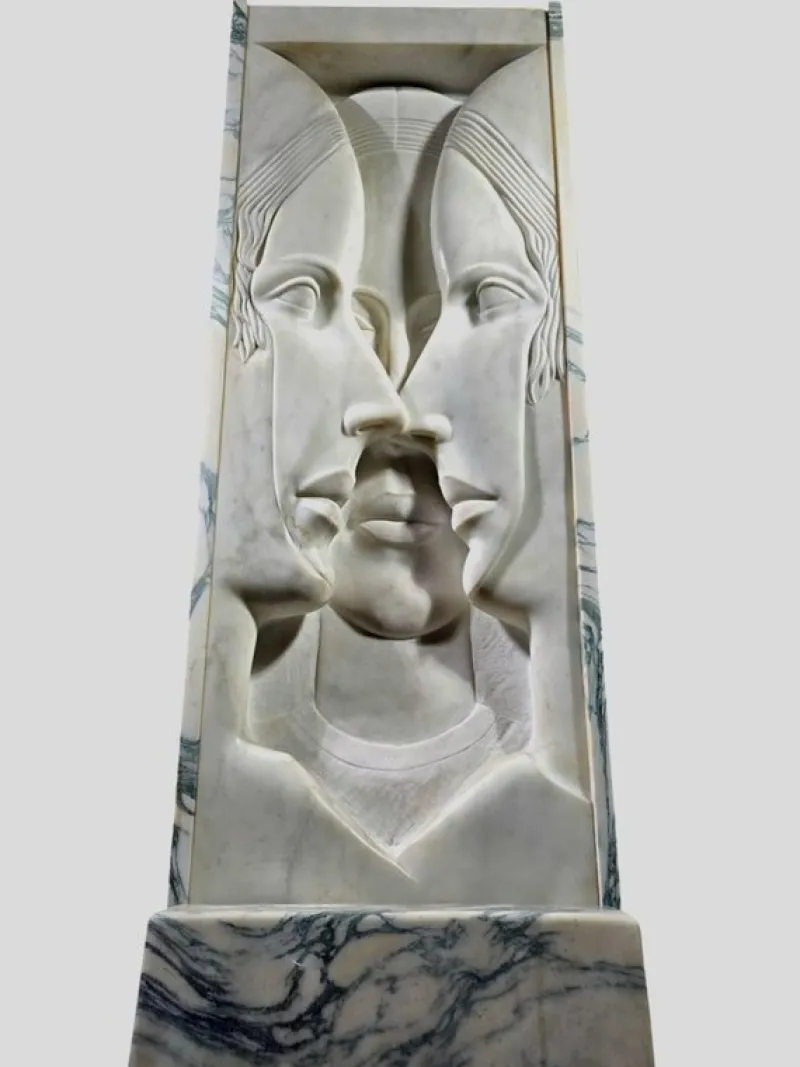 Pamono Vintage Art Deco Marble Sculpture of the Three Graces, 1920> Art Deco