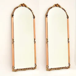 Pamono Vintage Art Deco Mirrors, 1930s, Set of 2> Mirrors