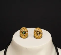 Pamono Vintage Art Deco Necklace and Clip Earrings by Luigi Briglia, 1960s, Set of 3><noscript><img width=