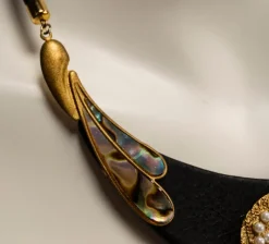 Pamono Vintage Art Deco Necklace and Clip Earrings by Luigi Briglia, 1960s, Set of 3><noscript><img width=