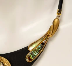 Pamono Vintage Art Deco Necklace and Clip Earrings by Luigi Briglia, 1960s, Set of 3><noscript><img width=