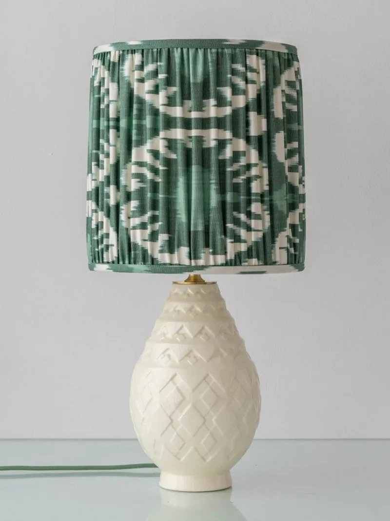 Pamono Vintage Art Deco Pineapple Ceramic Table Lamp by Charles Catteau, 1920s> Table Lamps