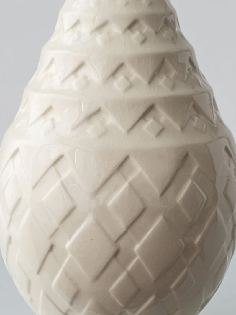Pamono Vintage Art Deco Pineapple Ceramic Table Lamp by Charles Catteau, 1920s> Table Lamps