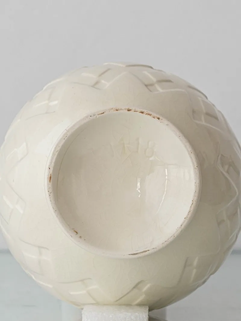 Pamono Vintage Art Deco Pineapple Ceramic Table Lamp by Charles Catteau, 1920s> Table Lamps