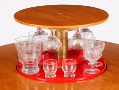 Pamono Vintage Art Deco Satin Wood Pop Up Modernist Cocktail Cabinet, 1950s><noscript><img width=