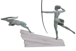 Pamono Vintage Art Deco Sculpture Atlantement in White Bronze by Jean De Marco for Max Le Verrier, 1920s><noscript><img width=