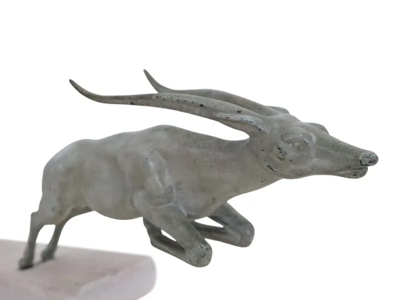 Pamono Vintage Art Deco Sculpture Atlantement in White Bronze by Jean De Marco for Max Le Verrier, 1920s> Art Deco