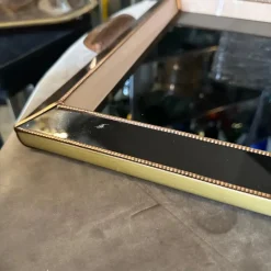 New Pamono Vintage Art Deco Serving Tray in Copper and Glass, 1930s