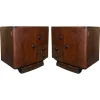 Pamono Vintage Art Deco Spanish Walnut Nightstands, 1950, Set of 2> Nightstands