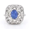 Pamono Vintage Art Deco Style Sapphire and Diamond Ring, 1970s> Rings