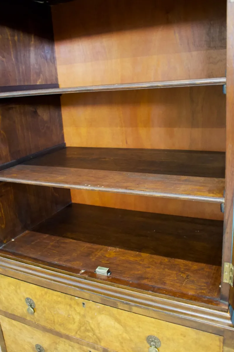 Pamono Vintage Art Deco Style Walnut Tallboy Linen Cabinet, 1950s> Cabinets & Wardrobes