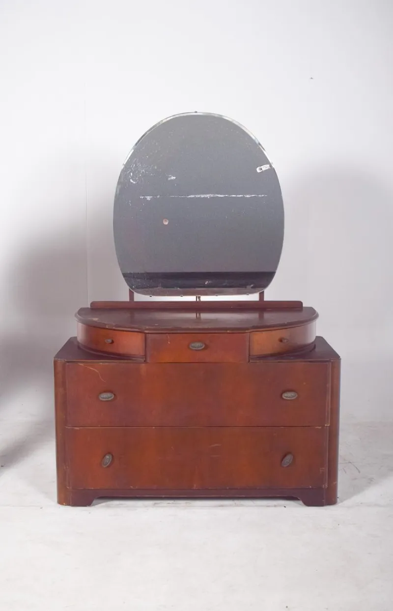 Pamono Vintage Art Deco Walnut Dressing Table, 1920s> Dressing Tables