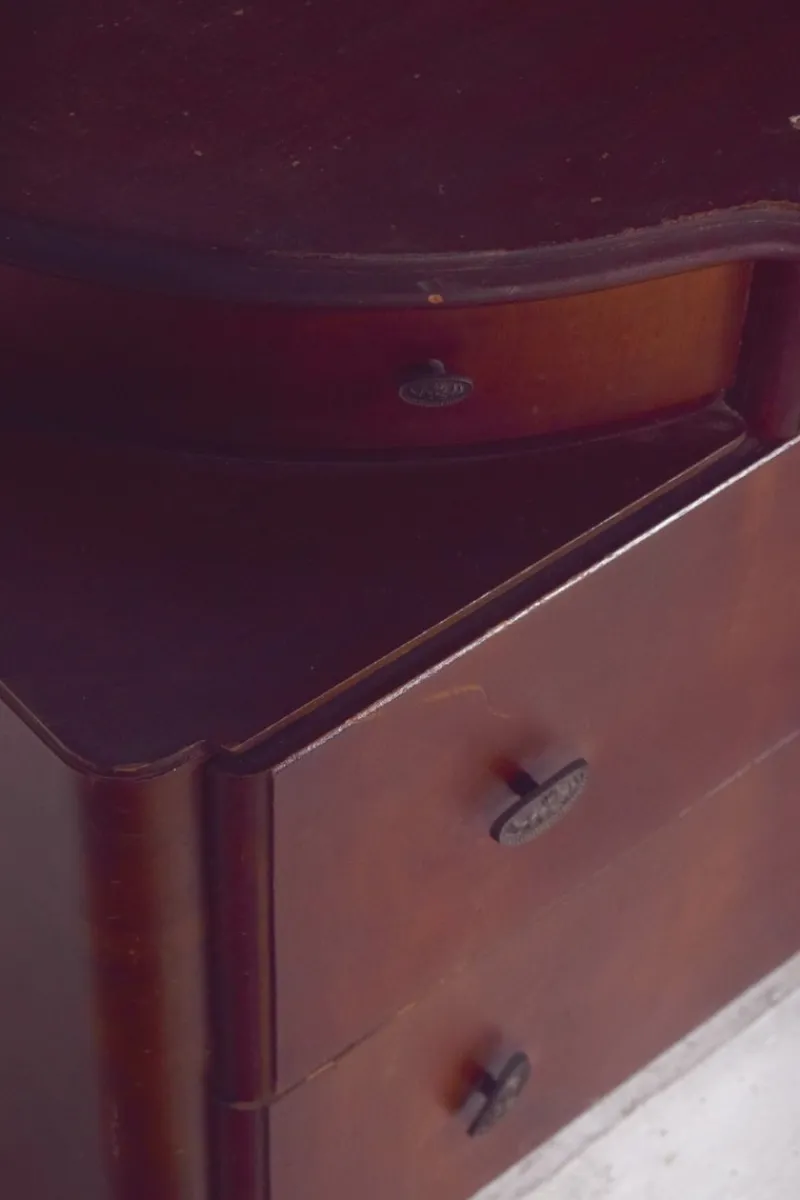 Pamono Vintage Art Deco Walnut Dressing Table, 1920s> Dressing Tables