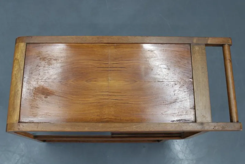 Online Pamono Vintage Art Deco Walnut Serving Cart, 1930s