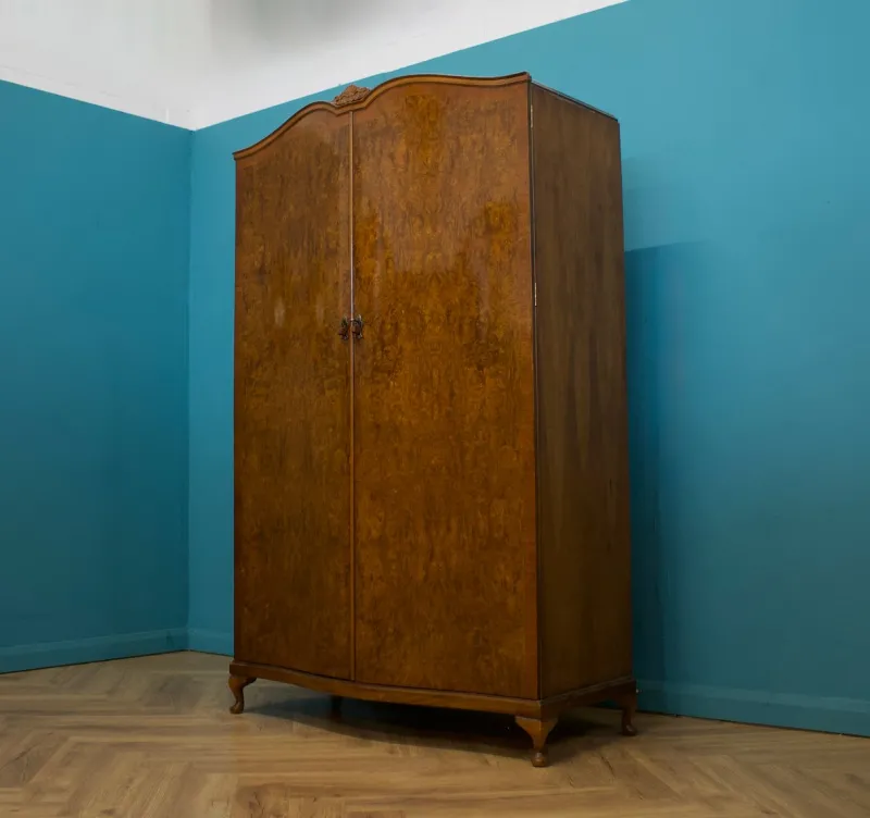 Clearance Pamono Vintage Art Deco Walnut Wardrobe, 1950s