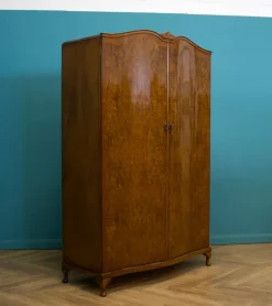 Clearance Pamono Vintage Art Deco Walnut Wardrobe, 1950s