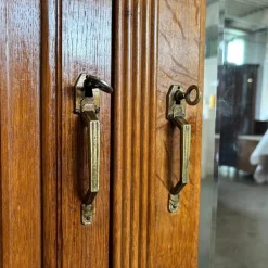 Pamono Vintage Art Nouveau Wardrobe in Oak, 1920><noscript><img width=